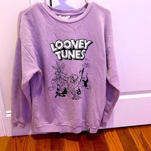 Loony Tunes Cotton crew neck sweatshirt. Size Large